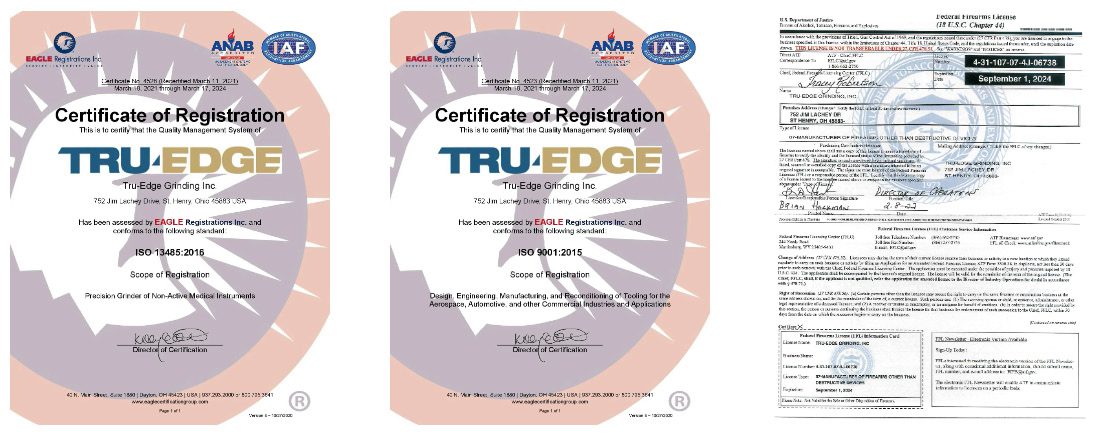 Tru-Edge Certifications